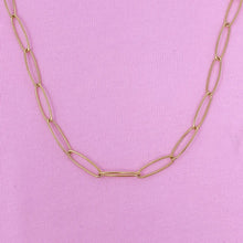 Load image into Gallery viewer, Charming Gold Paper Clip Chain Necklace