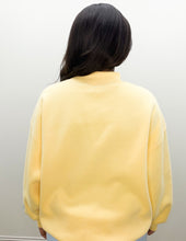 Load image into Gallery viewer, Lulu Mac Script Sweatshirt in Butter/Lt Blue