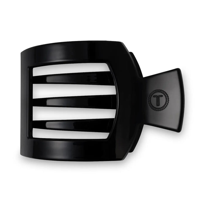 Teleties Medium Flat Square Clip Jet Black