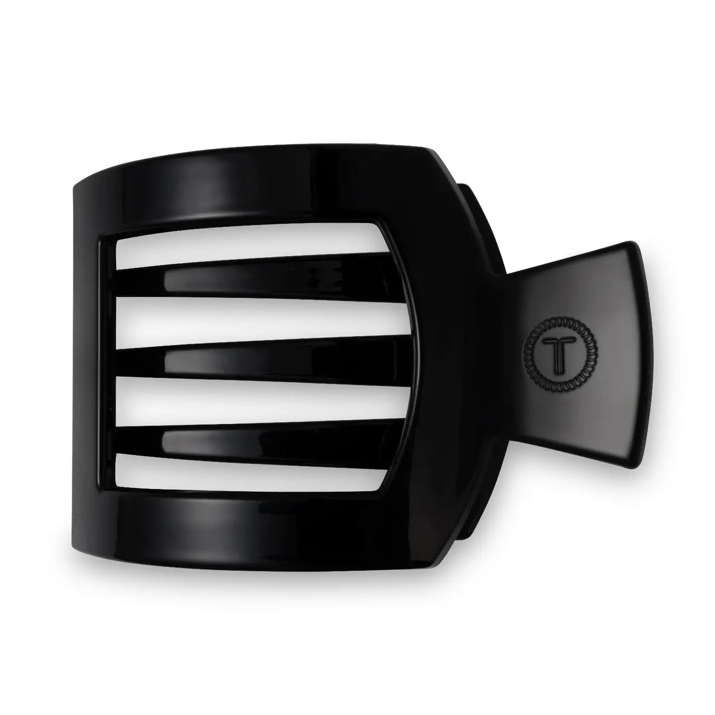 Teleties Medium Flat Square Clip Jet Black