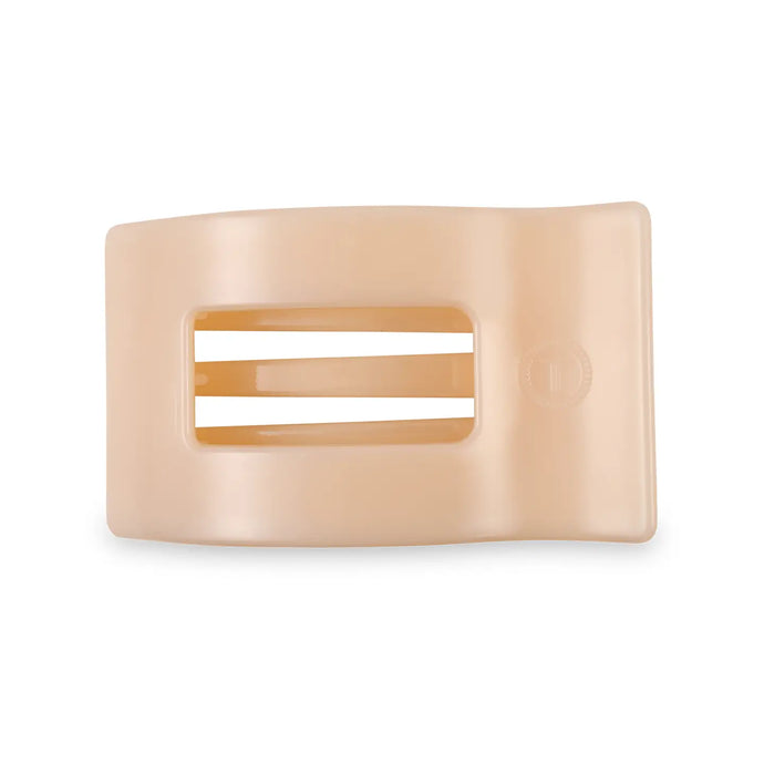 Teleties Large Flat Rectangle Clip Almond Beige