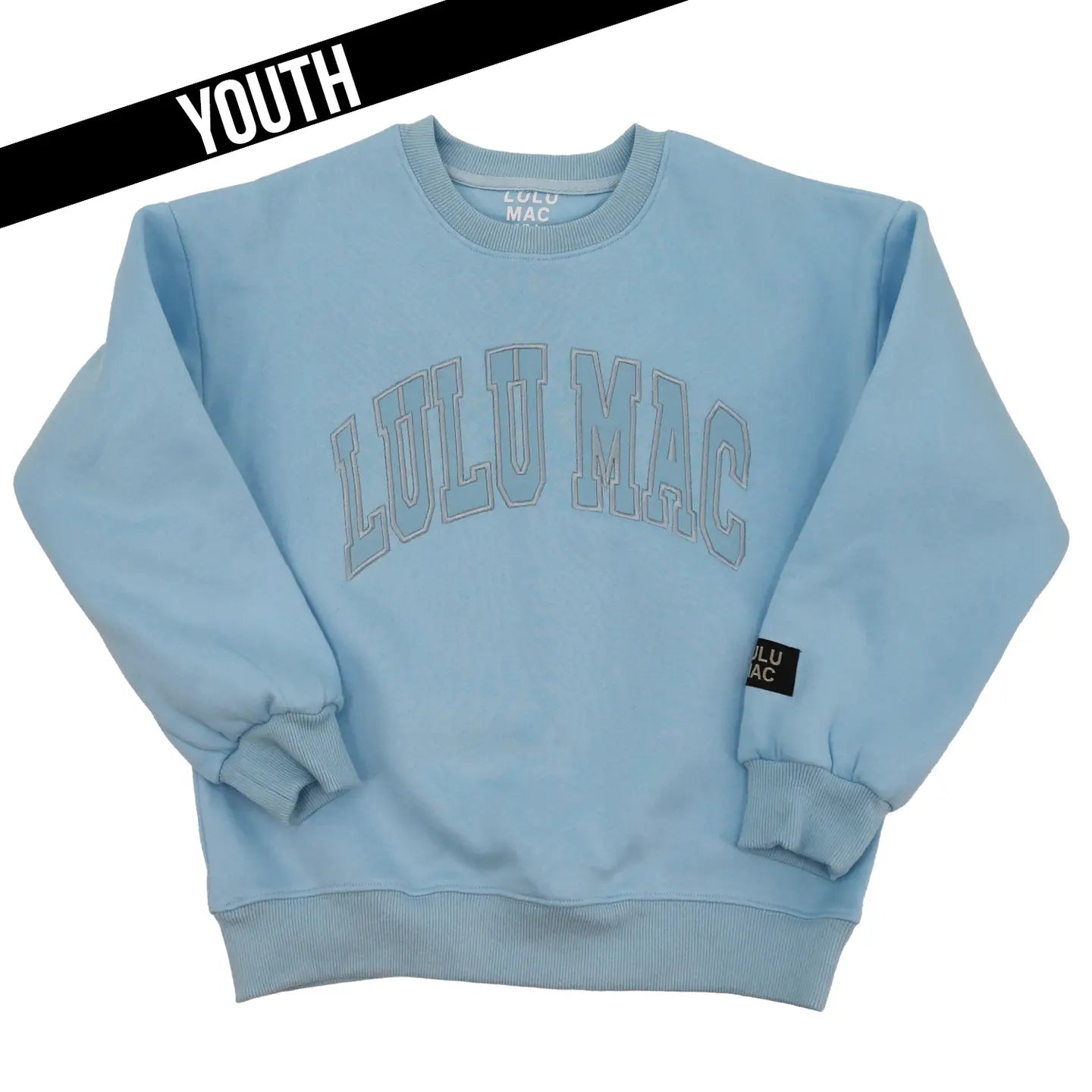 Lulu Mac Youth Mono Sweatshirt in Light Blue
