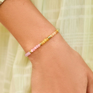 Puravida Ombre Rainbow Bead Stretch Bracelet