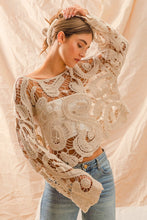 Load image into Gallery viewer, She Tried Crochet Lace Flared Sleeves Top