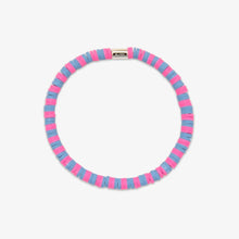 Load image into Gallery viewer, Puravida Bubblegum Seascape Vinyl Disc Stretch Bracelet