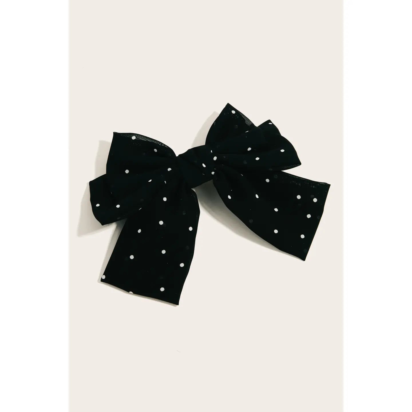 Dotted Ribbon Bow Hair Clip