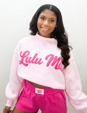 Load image into Gallery viewer, Lulu Mac Script Sweatshirt in Lt Pink/Bubblegum