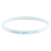 Load image into Gallery viewer, God is Faithful Silicone Bracelet Set