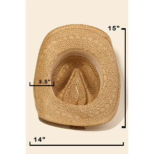 Straw Braided Cowboy Hat