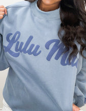 Load image into Gallery viewer, Lulu Mac Script Sweatshirt in Blue/Blue