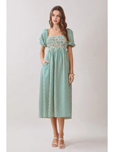 Load image into Gallery viewer, Lost My Mind Square Neck Bodice Midi Dress