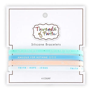 God is Faithful Silicone Bracelet Set