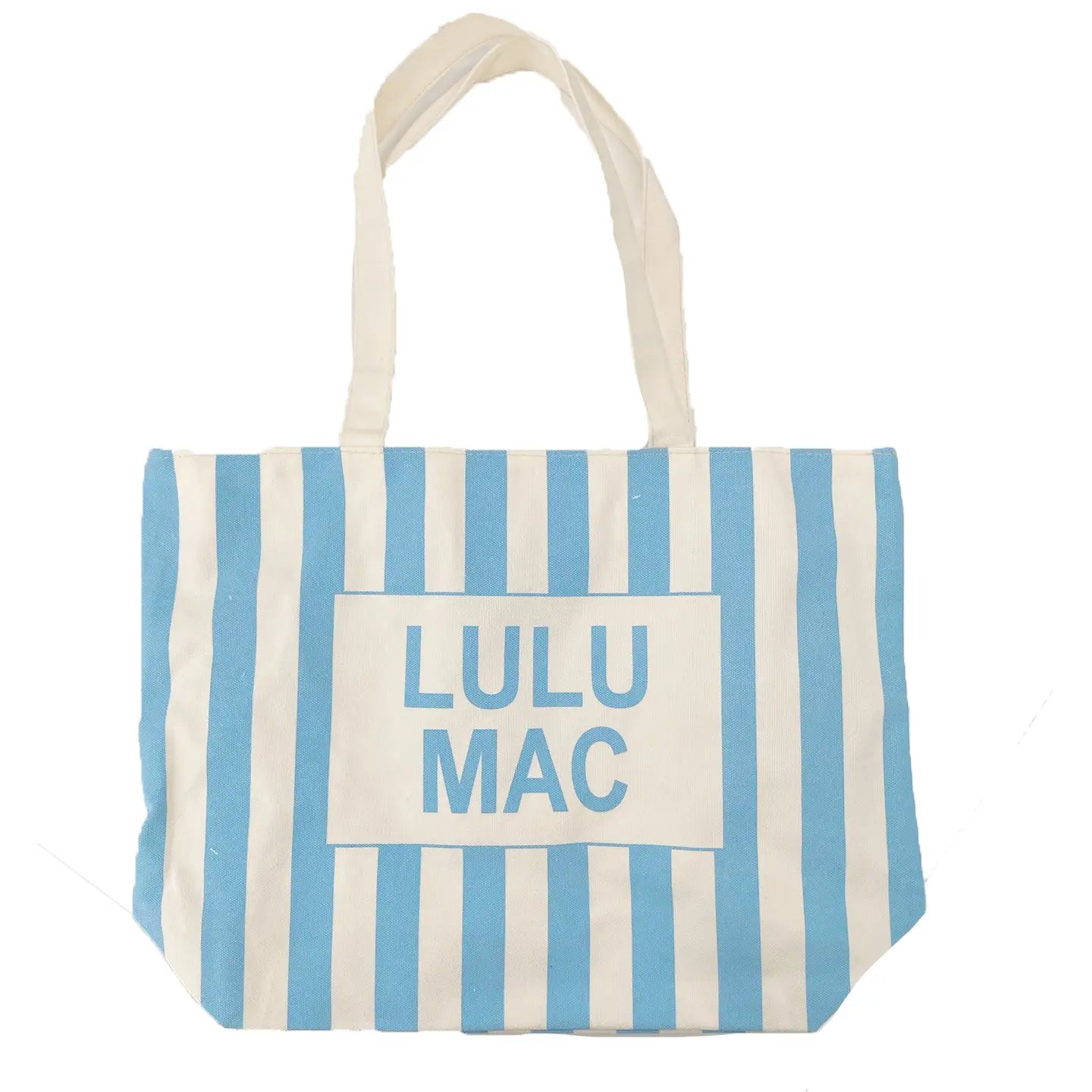 Lulu Mac Canvas Tote in Blue/White Stripe