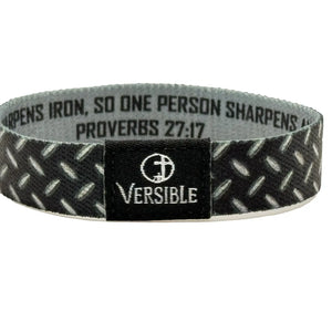 Versible Iron Sharpens Iron Bible Verse Wristband