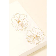 Load image into Gallery viewer, Thin Wire Frame Flower Stud Earrings