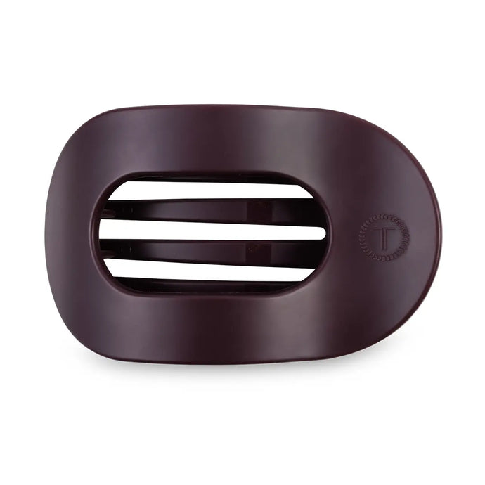 Teleties Small Flat Round Clip Burgundy Bliss