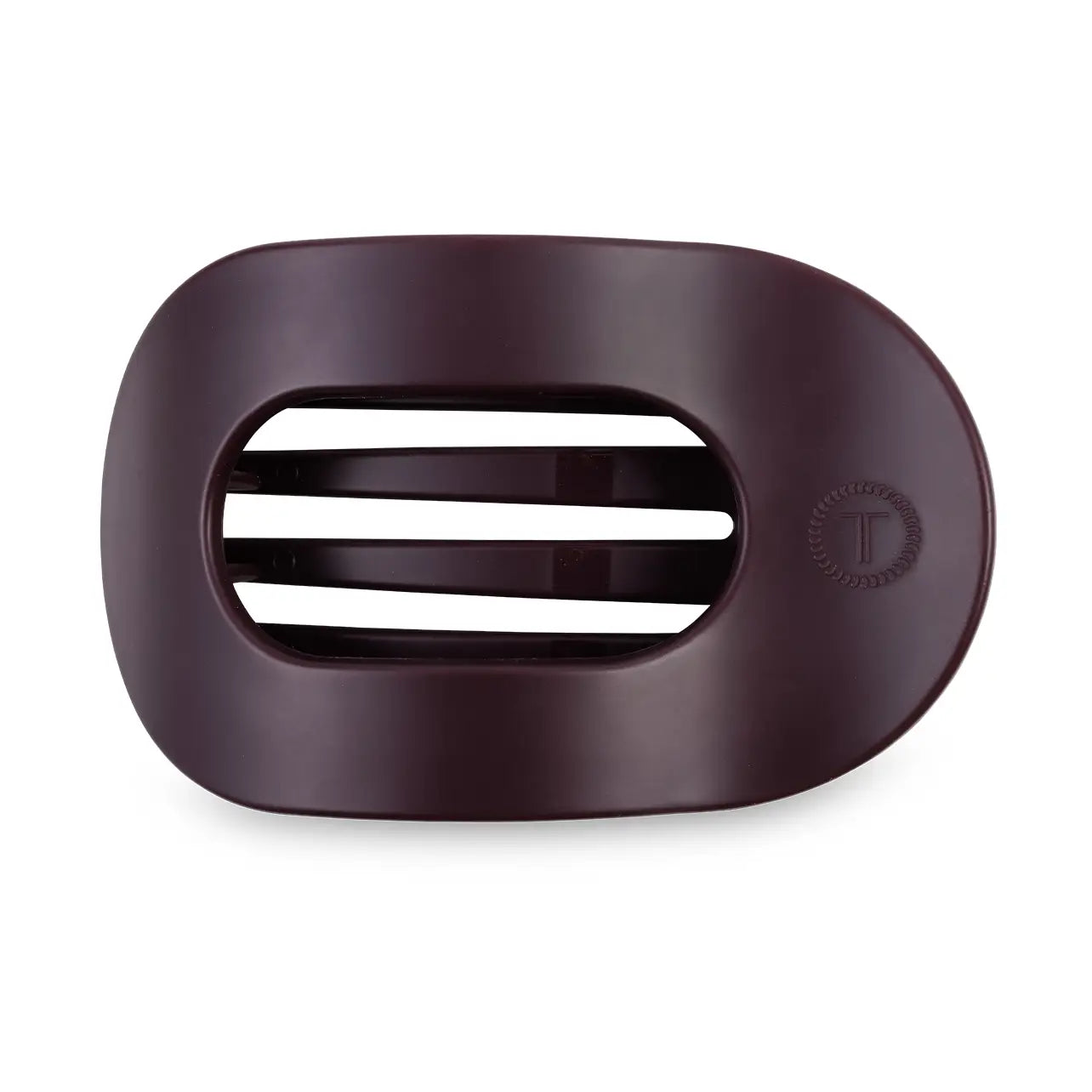 Teleties Small Flat Round Clip Burgundy Bliss