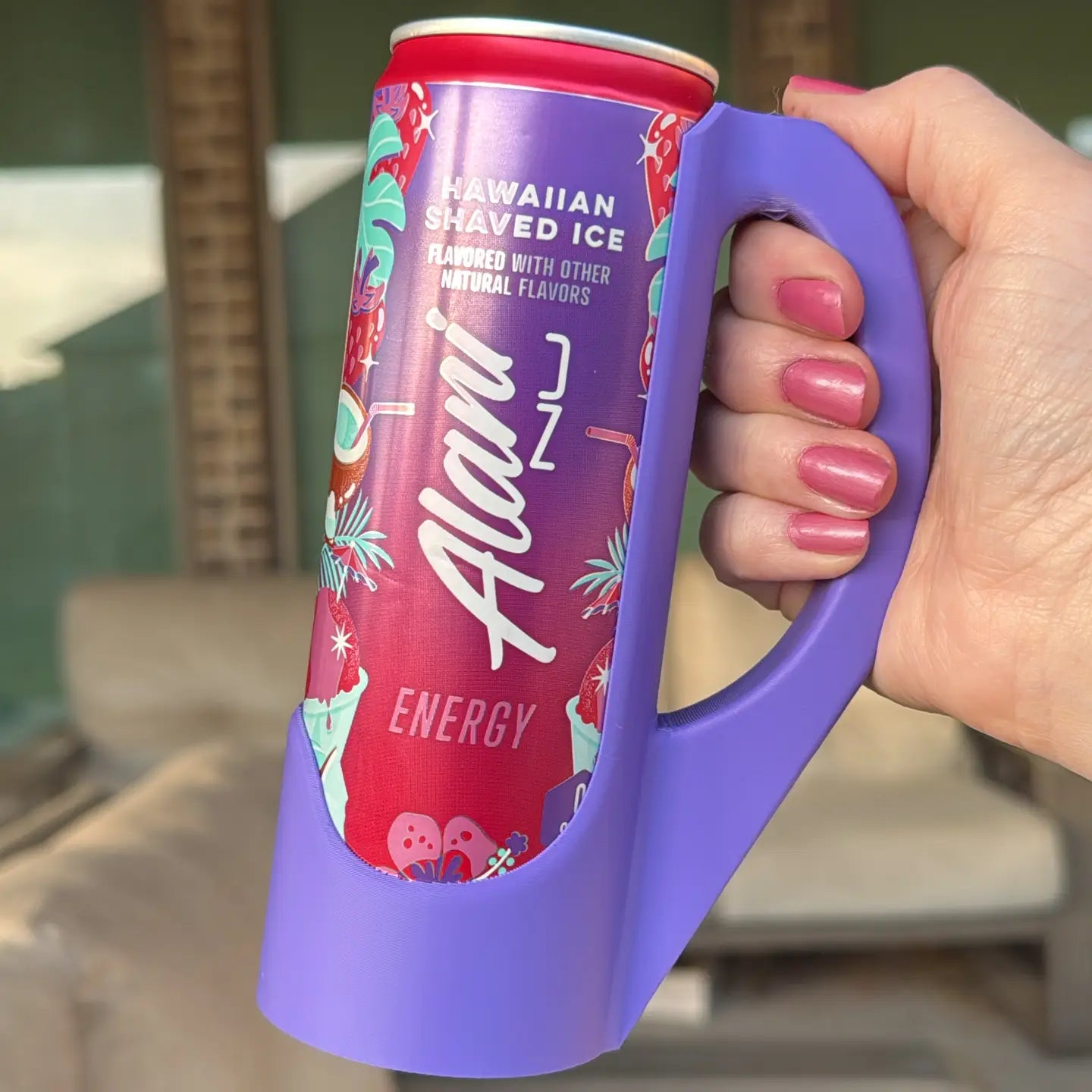 Skinny Can Handle Holder in Purple