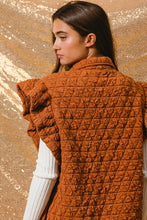 Load image into Gallery viewer, Warmth From Within Quilted Ruffle Sleeve Vest