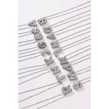 Load image into Gallery viewer, Initial Pave Rhinestone Bubble Balloon Silver Necklace