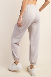 Lost in My Fairy Tale Scuba Cargo Joggers Mocha Cream