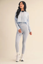 Load image into Gallery viewer, Some Never Do Cotton Slub Cutout Back LS Top in Blue