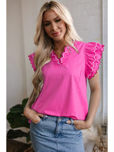Load image into Gallery viewer, Going To Tell Everybody Scallop Trim Blouse