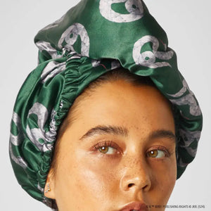 Harry Potter x Kitsch Slytherin Satin-Wrapped Hair Towel