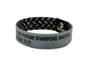 Versible Iron Sharpens Iron Bible Verse Wristband