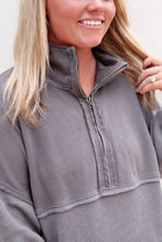 Load image into Gallery viewer, Jadelynn Brooke Ready or Not Waffle Quarter Zip Graphite