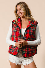 Load image into Gallery viewer, Christmas Wishes Vintage Plaid Quilted Vest