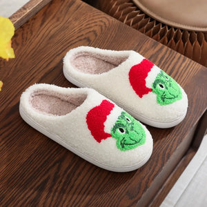 Feeling Grinchy Fuzzy Slippers