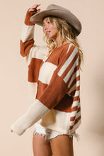 Load image into Gallery viewer, Simple Pleasures Color Block Knit Sweater