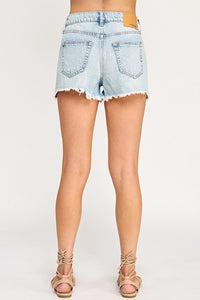 Begging Me High Rise 90's Distress and Frayed Hem Denim Shorts