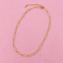 Load image into Gallery viewer, Charming Gold Paper Clip Chain Necklace