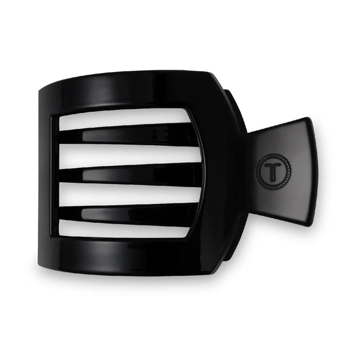 Teleties Small Flat Square Clip Jet Black