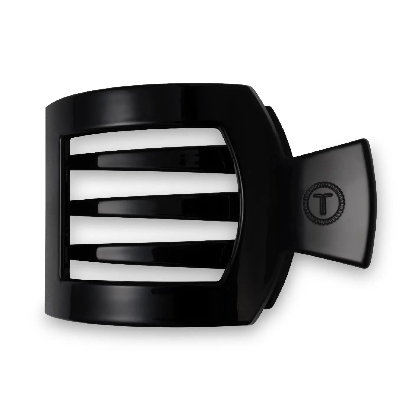 Teleties Small Flat Square Clip Jet Black