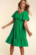 Load image into Gallery viewer, Adventure of a Lifetime Smocked Dress Green