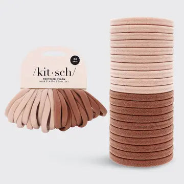 Kitsch Eco-Friendly Nylon Elastics 20pc Set in Blush