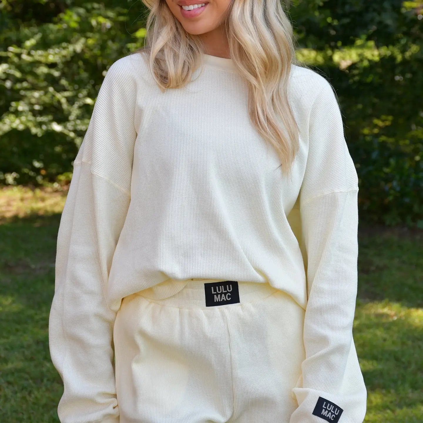 Lulu Mac Waffle LS Top in Butter