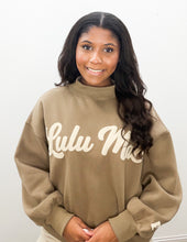 Load image into Gallery viewer, Lulu Mac Script Sweatshirt in Brown/Cream