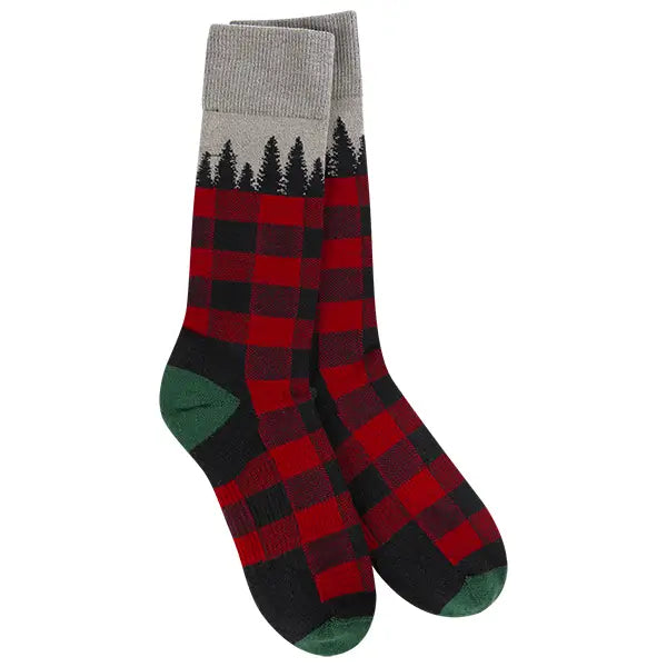 World's Softest Socks Woods Crew Buffalo Tree Plaid