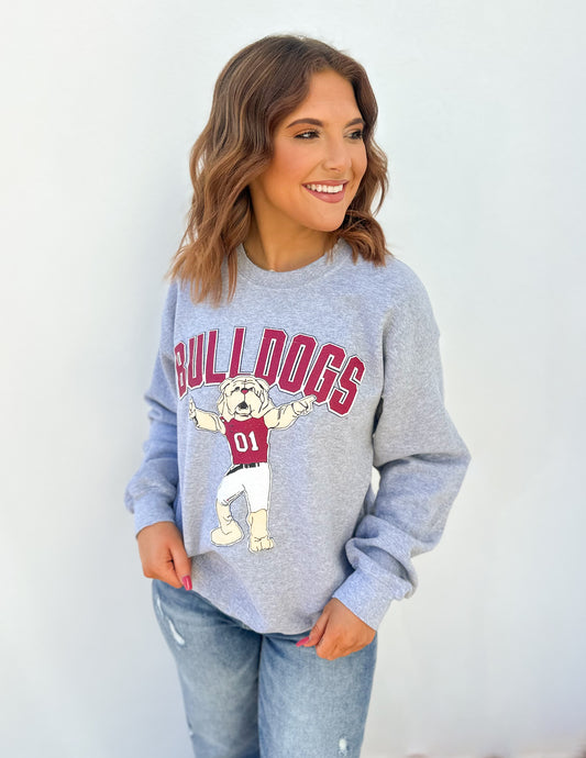 Mississippi State Bulldogs Cartoon Mascot Thrifted Sweatshirt