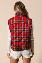 Load image into Gallery viewer, Christmas Wishes Vintage Plaid Quilted Vest