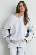 Load image into Gallery viewer, Don&#39;t Let Me Down Round Neck Sweatshirt With Star Detail