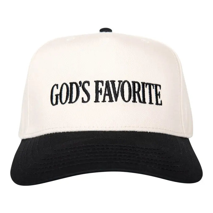 God's Favorite Two-Toned Vintage Hat in Black/Tan