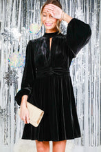 Load image into Gallery viewer, Give Me What You Got Velvet Mock Neck Dress