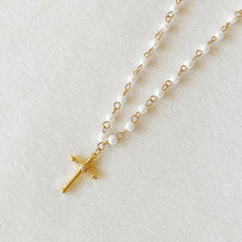 Load image into Gallery viewer, Cabled Cross Pendant Necklace