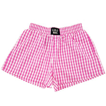 Load image into Gallery viewer, Lulu Mac BXGH Pink Gingham Boxer Shorts