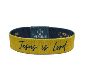 Versible Jesus is Lord Yellow Solid Truths Collection Bible Verse Wristband